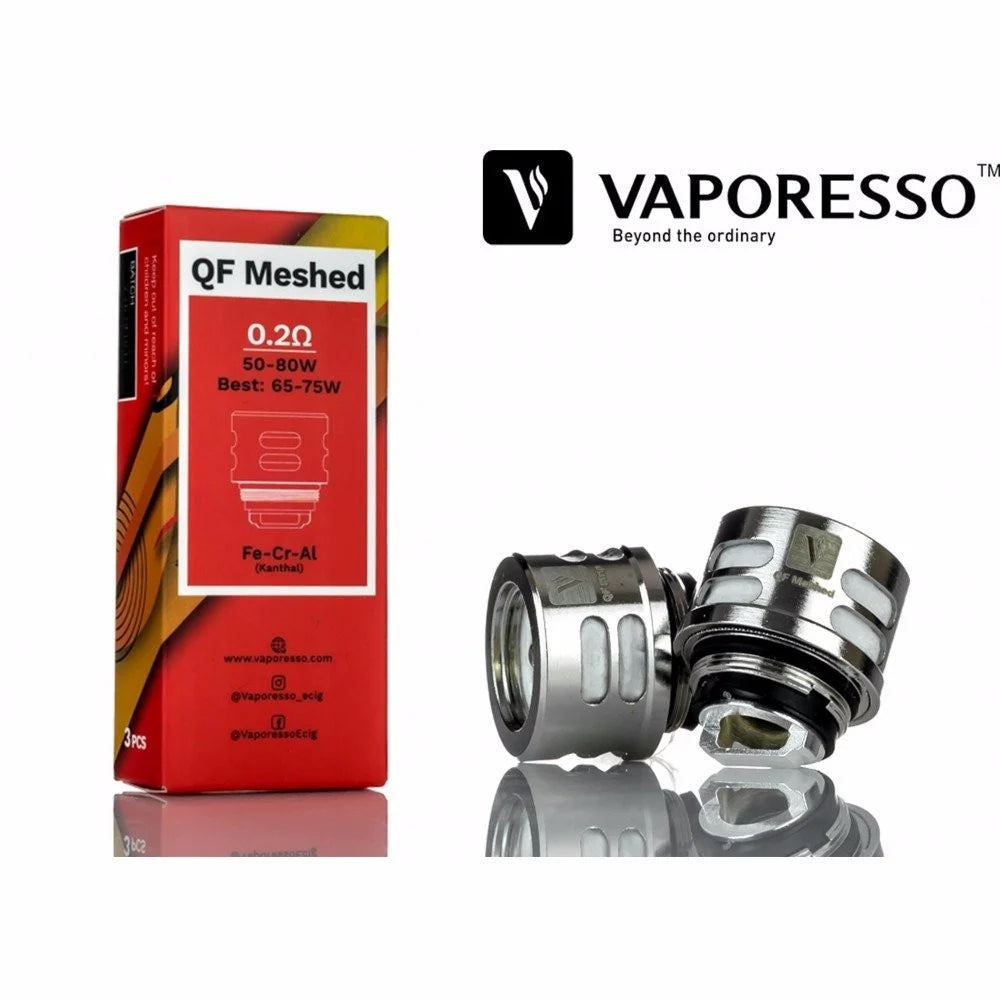 كويلات فايبرسو لشيشة لوكس ميش 3 حبات 0.2 Vaporesso QF Meshed فابريسو Vaporesso