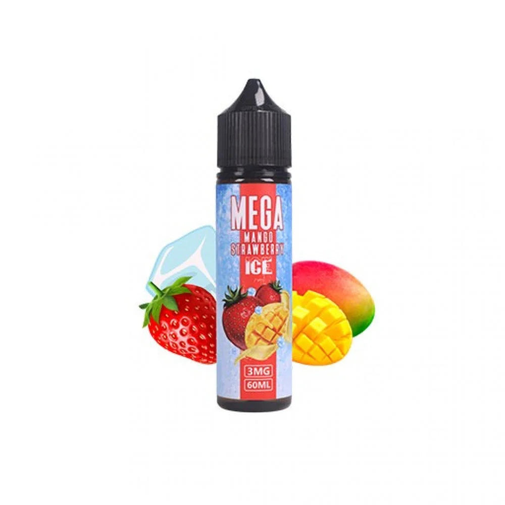 نكهة فيب مانجو فراولة بارد ايس من ميجا Mega Mango Strawberry Ice VAPE