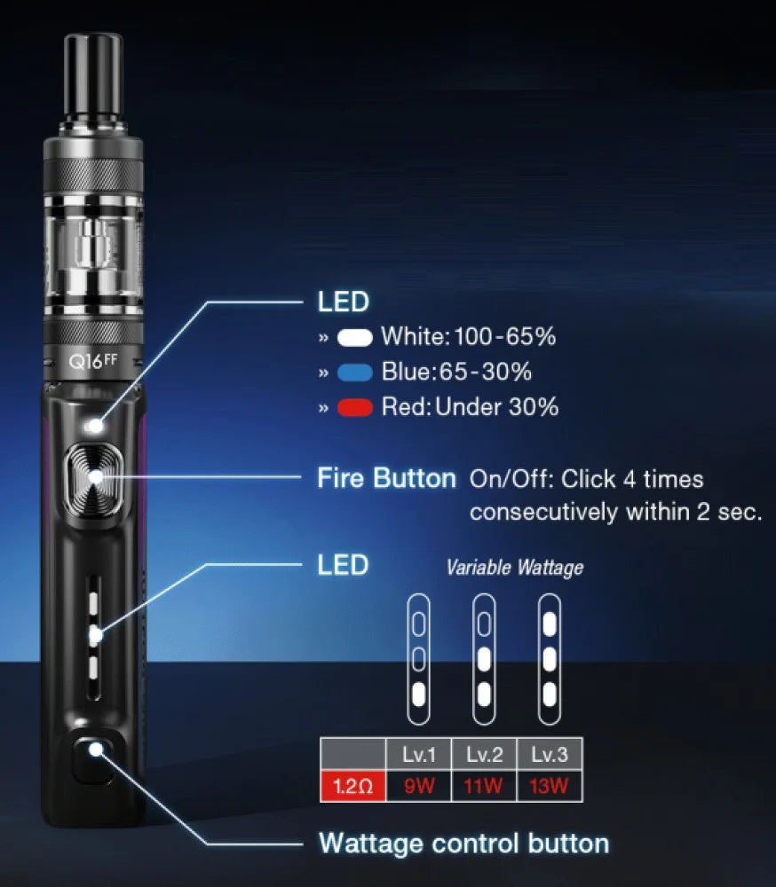 سحبة جست فوج كيو 16 اف اف JUSTFOG Q16FF Kit Flavor Focused