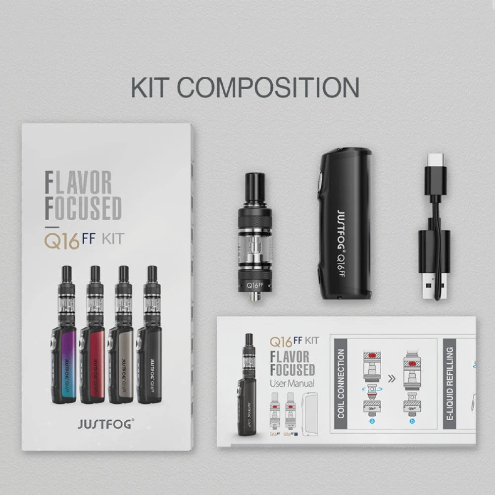 سحبة جست فوج كيو 16 اف اف JUSTFOG Q16FF Kit Flavor Focused