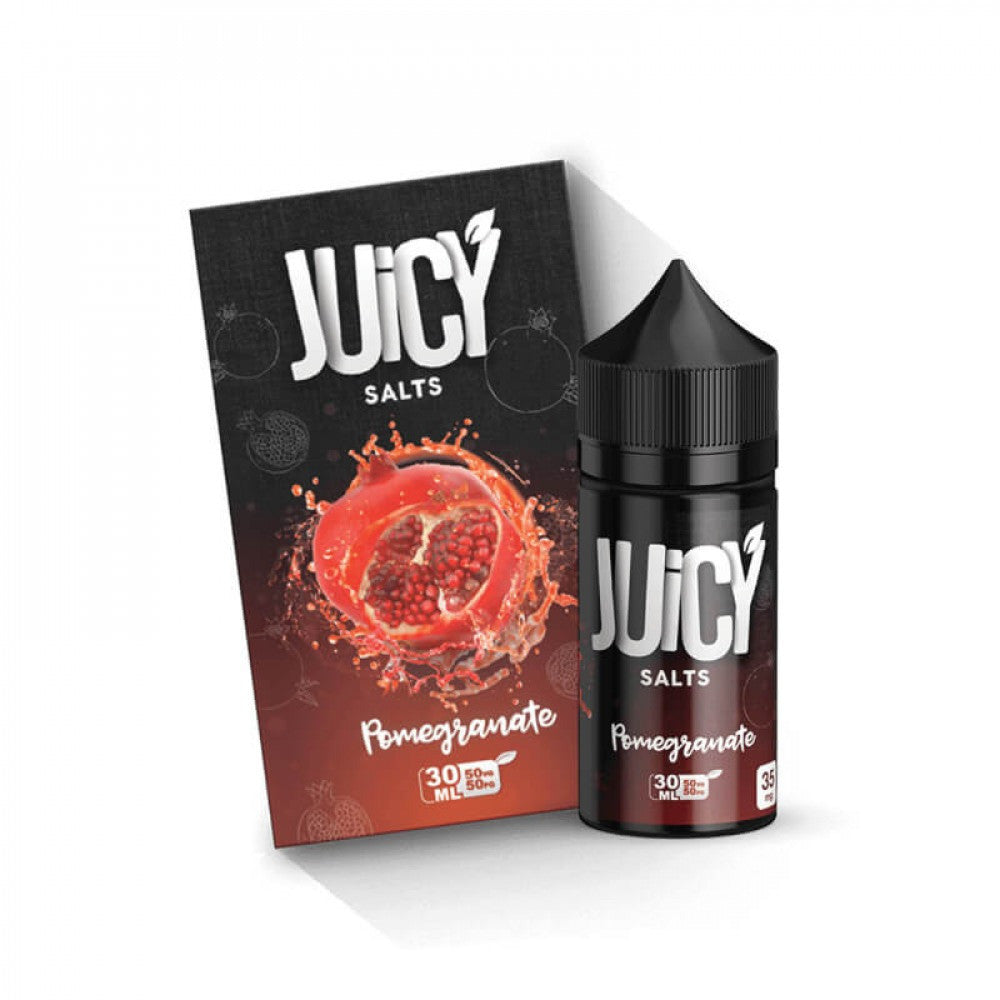 نكهة سولت جوسي رمان الشهيرة juicy salts pomegranate عالم المزاج للفيب