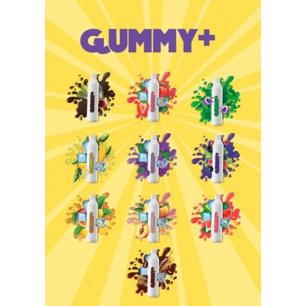 سحبة جاهزة قمي بلس فراولة بارد ايس 2200 موشة Gummy Plus Strawberry ICE Disposable 2200 Puff