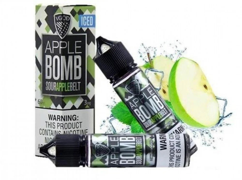 نكهة فيب قنبلة التفاح الحامض ايس BOMB APPLE ICED VGOD فيقود فيجود VGOD