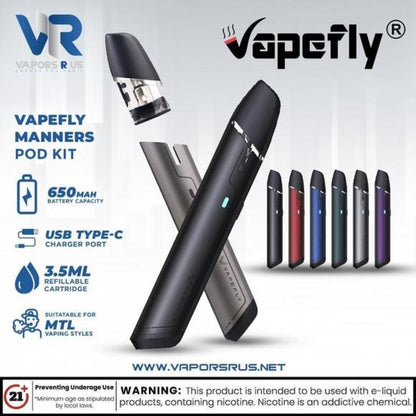 جهاز منرز بود سستتم من شركة فيب فلاي Vapefly Manners Pod Kit 650mAh