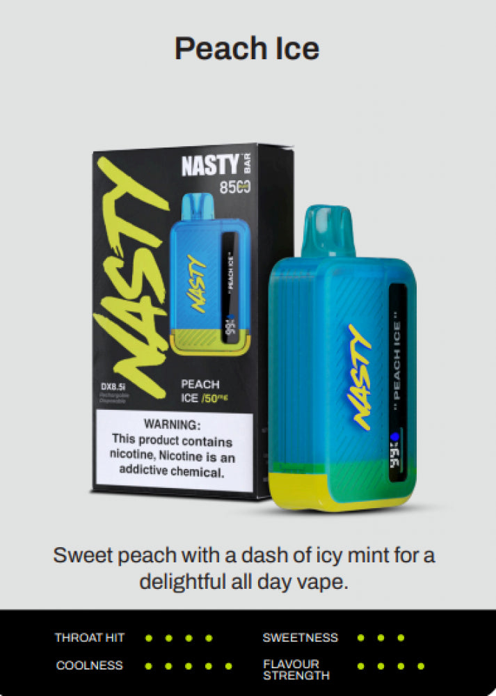 سحبة ناستي بار 8500 موشة مع شاشة Nasty Bar 8500 DX8.5i Disposable Vapes