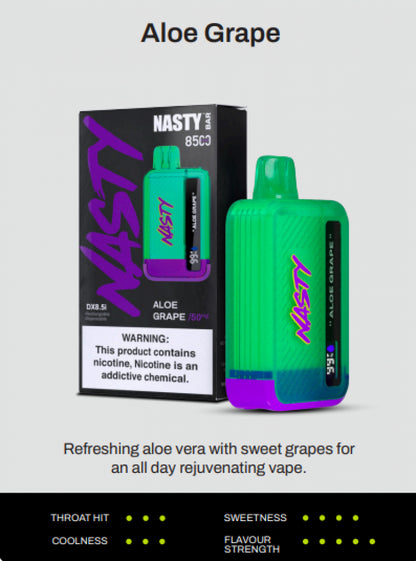 سحبة ناستي بار 8500 موشة مع شاشة Nasty Bar 8500 DX8.5i Disposable Vapes