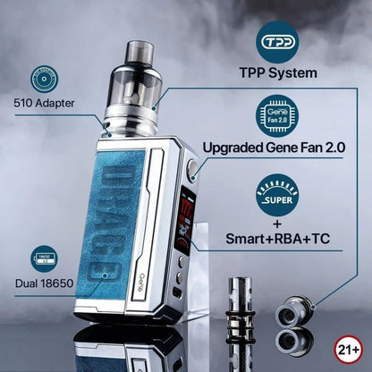 جهاز شيشة فوبو  دراق 3 تي بي بي اكس تانك  VOOPOO Drag 3 TPP-X Kit 177W