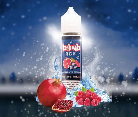 نكهة بومب رمان توت احمر بارد - BOMB POMEGRANATE & RASPBERRY ICE - 60ML بومب BOMB