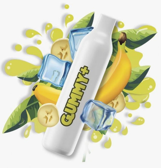 سحبة جاهزة قمي بلس موز بارد ايس 2200 موشة Gummy Plus Banana ICE Disposable  2200 Puff