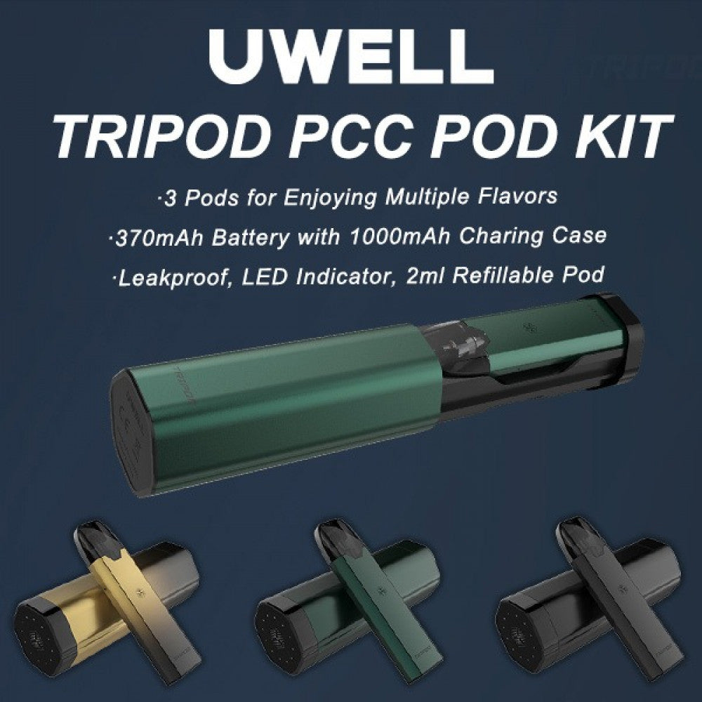 جهاز سحبة جديد يوويل جهاز وباور بانك ترايبود UWELL TRIPOD PCC POD KIT