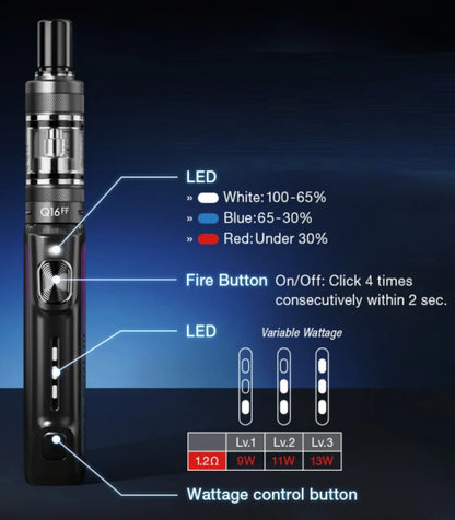 سحبة جست فوج كيو 16 اف اف  JUSTFOG Q16FF Kit Flavor Focused