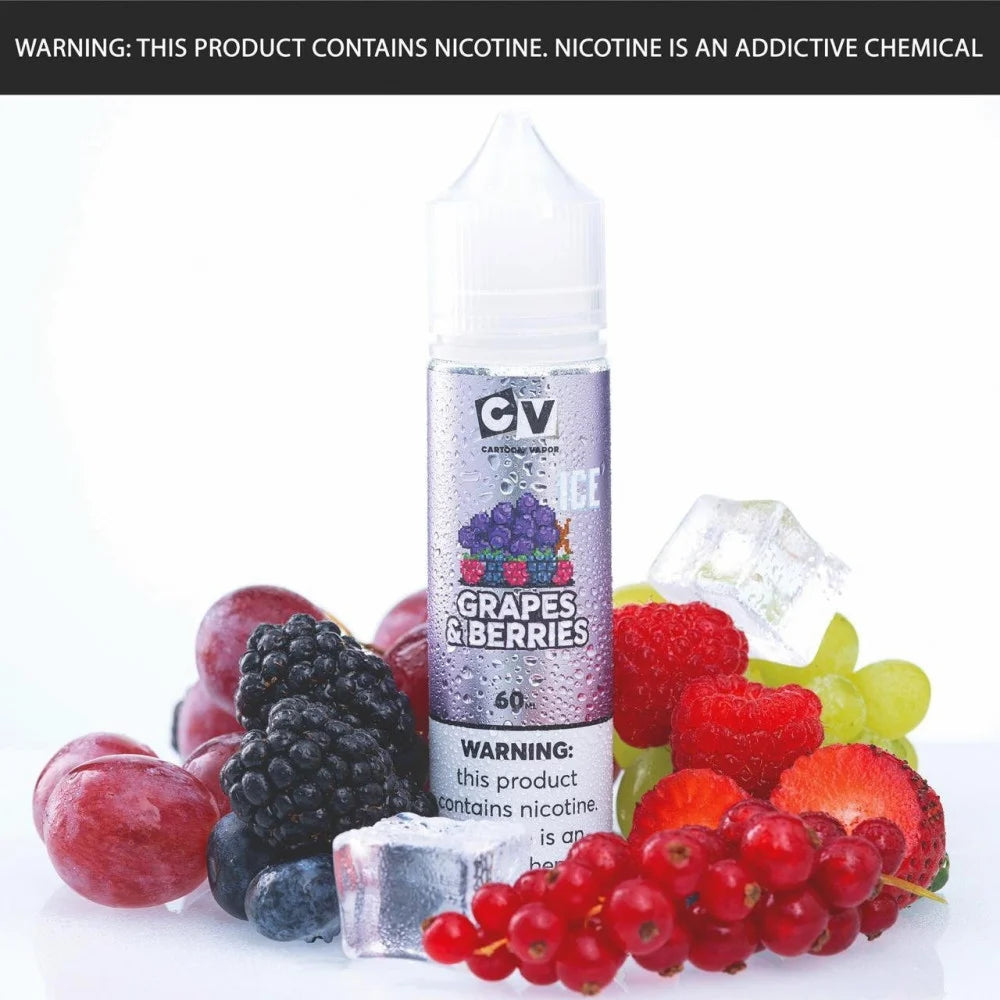 نكهة فيب للعنب مع توت مشكل بارد  CV – Beetle Juice – Grape and Berries ICE نكهات CV