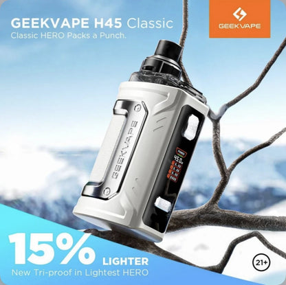 شيشة و سحبه جيك فيب اتش 45 كلاسيك ايجست هيرو   GEEKVAPE H45 Aegis Hero 2 Classic