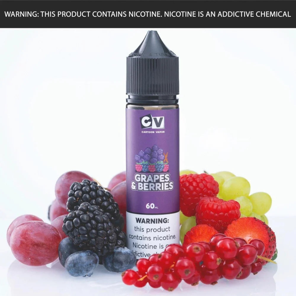 نهكة فيب  للعنب مع توت مشكل الرائعة CV – Beetle Juice – Grape & Berries نكهات CV