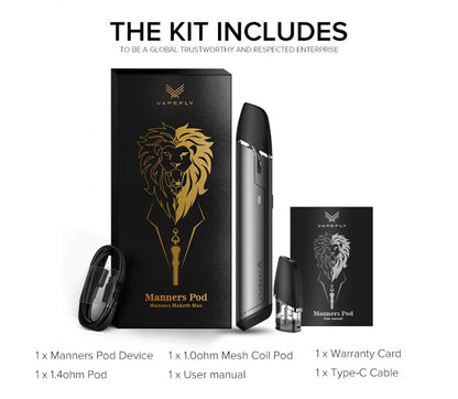 جهاز منرز بود سستتم من شركة فيب فلاي Vapefly Manners Pod Kit 650mAh