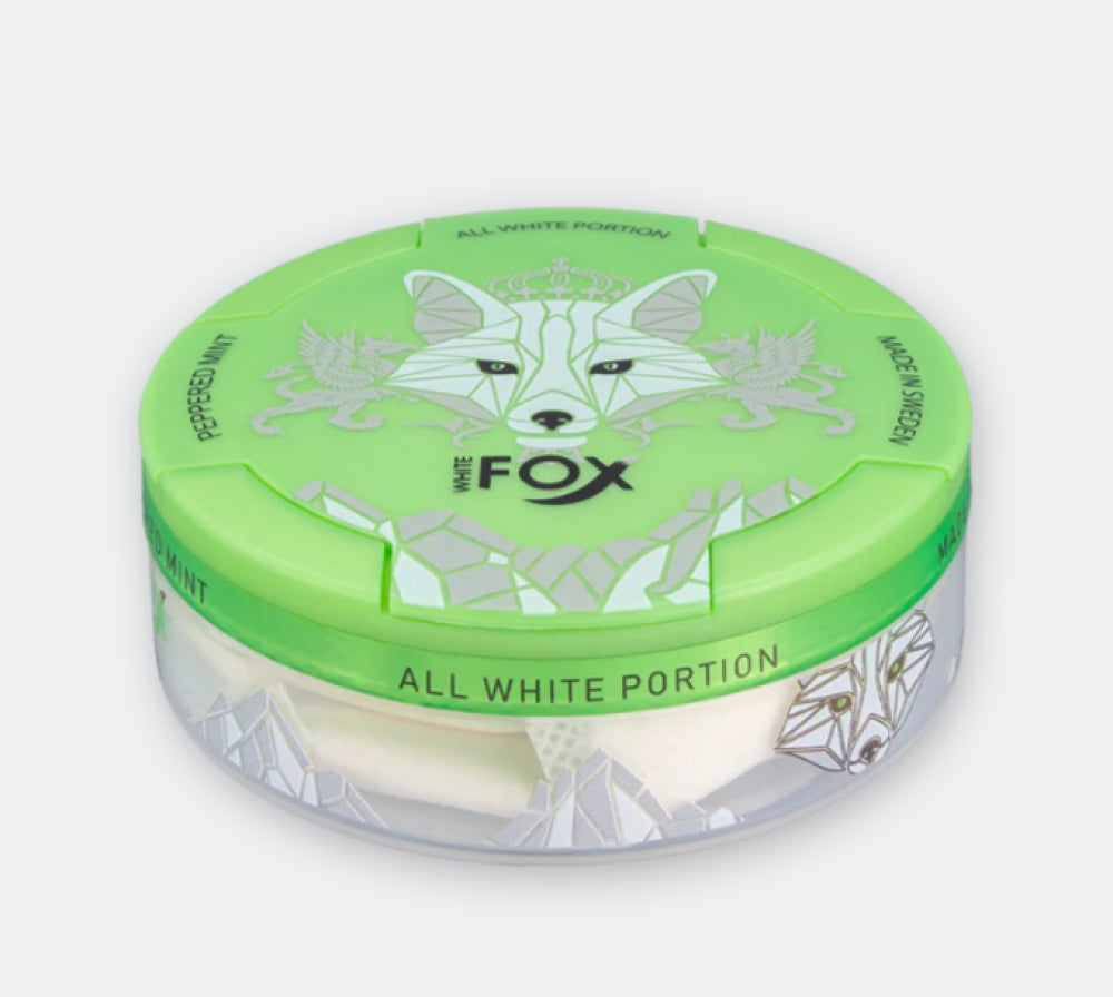 وايت فوكس اظرف نيكوتين نعناع فلفل White Fox Nicotine Pouches Peppered Mint