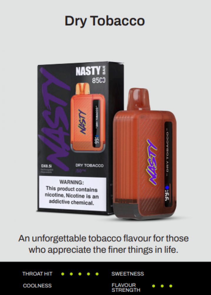 سحبة ناستي بار 8500 موشة مع شاشة Nasty Bar 8500 DX8.5i Disposable Vapes