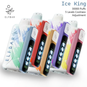 الف بار ايس كينق 30000 سحبة ELFBAR ICE KING 30K جهاز سحبة جاهزة بزر تحكم في البرودة