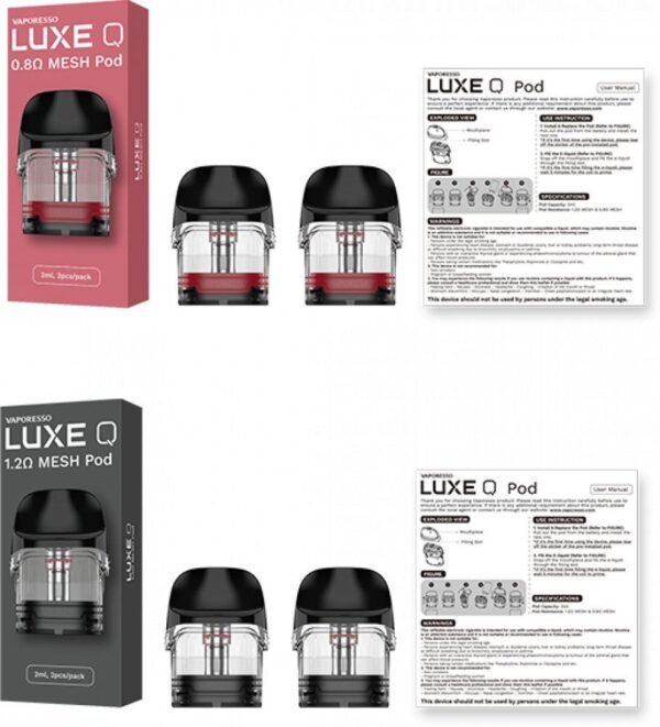 بودات بديلة فابريسو لوكس كيو VAPORESSO LUXE Q بودات بديلة فابريسو لوكس كيو VAPORESSO LUXE Q