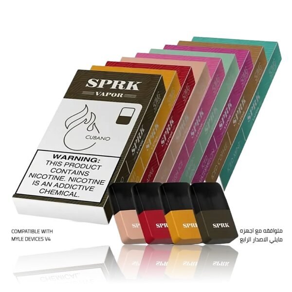 بودات سبارك لجهاز مايلي الإصدار الرابع MYLE SPRK V4 بنكهات متعددة بودات سبارك لجهاز مايلي الإصدار الرابع MYLE SPRK V4 بنكهات متعددة