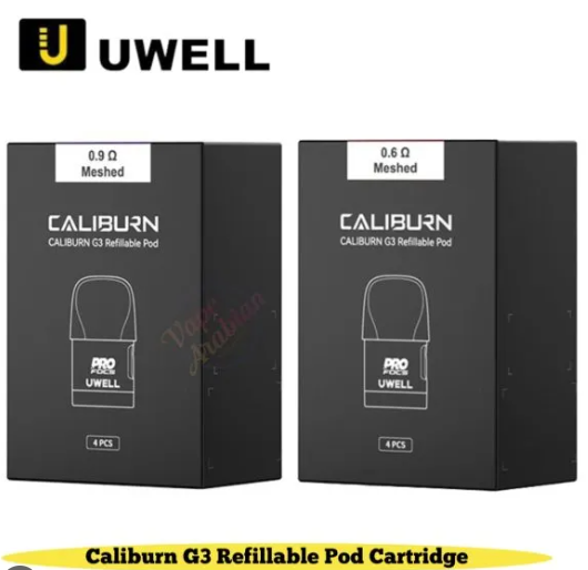 بودات كاليبرن جي 3 من يو ويل UWELL Caliburn G3 بكويل مدمج وفتحة تعبئة جانبية