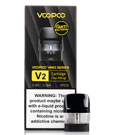 بودات VOOPOO VINCI V2 مع عبوة توضح الكارتريدج وقطعة البود بودات VOOPOO VINCI V2 مع عبوة توضح الكارتريدج وقطعة البود