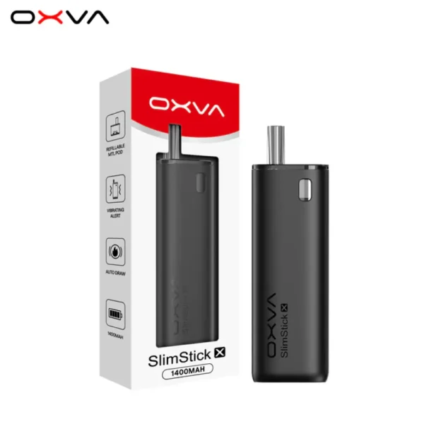 جهاز اوكسفا سليم ستيك اكس Oxva Slimstick X النحيف مع البود الشفاف جهاز اوكسفا سليم ستيك اكس Oxva Slimstick X النحيف مع البود الشفاف