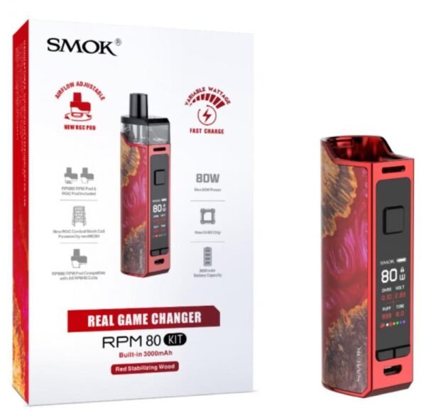 جهاز سموك ار بي ام 80 SMOK RPM80 Kit باللون الذهبي المخطط مع شاشة OLED جهاز سموك ار بي ام 80 SMOK RPM80 Kit باللون الذهبي المخطط مع شاشة OLED