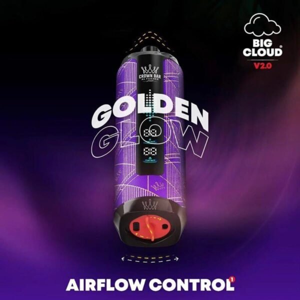 جهاز شيشة الفاخر كراون بار ميجا ماكس بلون بنفسجي مع عرض Golden Glow وا جهاز شيشة الفاخر كراون بار ميجا ماكس بلون بنفسجي مع عرض Golden Glow وا