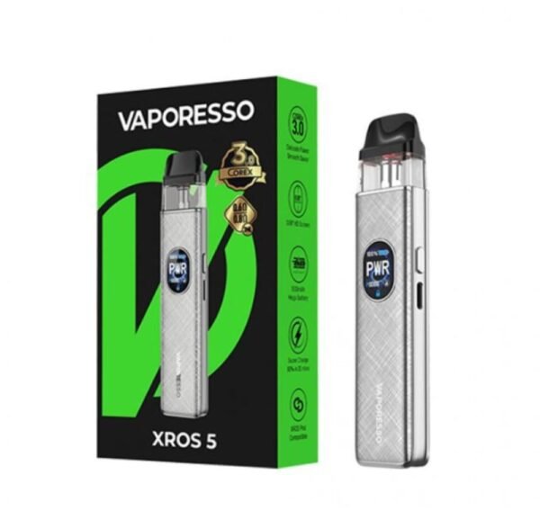 جهاز فابريسو كروس 5 Vaporesso XROS 5 بشاشة ملونة وهيكل معدني جهاز فابريسو كروس 5 Vaporesso XROS 5 بشاشة ملونة وهيكل معدني