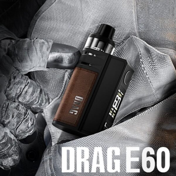 جهاز فوبو دراق اي 60 كيت VOOPOO Drag E60 باللون البني Coffee مع البود جهاز فوبو دراق اي 60 كيت VOOPOO Drag E60 باللون البني Coffee مع البود