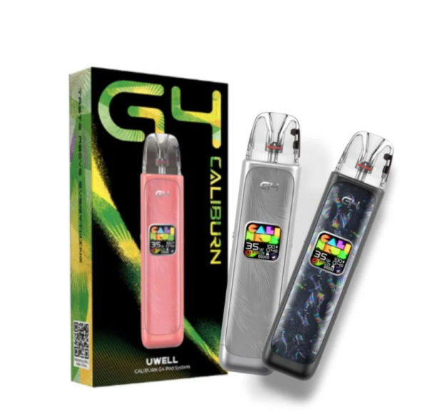 جهاز كاليبرن جي 4 من يو ويل UWELL CALIBURN G4 بلون رصاصي Twilight Silver