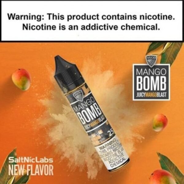 زجاجة نكهة سولت Bomb Mango من VGOD بمذاق مانجو غني وسلس