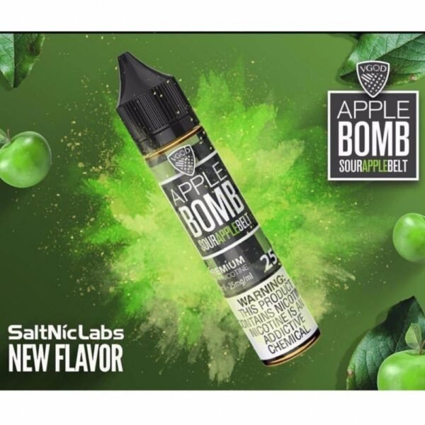 زجاجة نكهة سولت تفاح حامض Bomb Apple من VGOD طعم منعش مناسب زجاجة نكهة سولت تفاح حامض Bomb Apple من VGOD طعم منعش مناسب