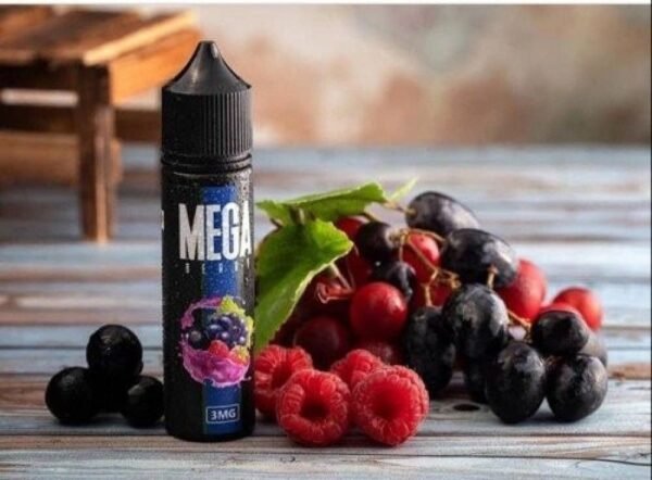 زجاجة نكهة فيب ميجا بيري توت مشكل MEGA BERRY بلاستيكية سوداء مع ملصق زجاجة نكهة فيب ميجا بيري توت مشكل MEGA BERRY بلاستيكية سوداء مع ملصق