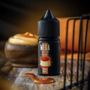 زجاجة نكهة ميقا كاسترد كراميل Mega Custard Caramel سولت نيكوتين 30 مل