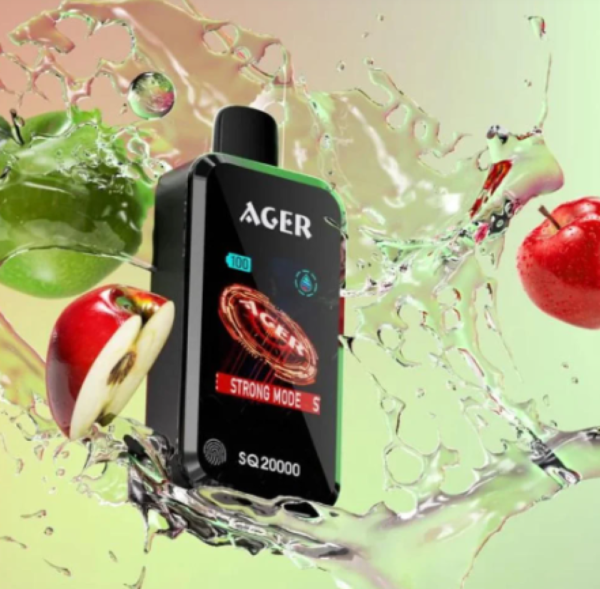 سحبة AGER SQ 20000 موشة بنكهة التفاح سحبة AGER SQ 20000 موشة بنكهة التفاح