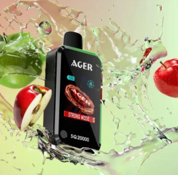 سحبة AGER SQ 20000 موشة بنكهة التفاح سحبة AGER SQ 20000 موشة بنكهة التفاح