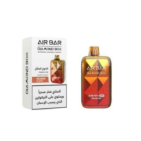 سحبة AIR BAR DIAMOND BOX بنكهة خوخ آيس 20 ألف سحبة 20 ملغ نيكوتين سحبة AIR BAR DIAMOND BOX بنكهة خوخ آيس 20 ألف سحبة 20 ملغ نيكوتين