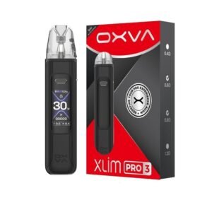سحبة اكسلم برو 3 من اوكسفا OXVA Xlim Pro 3 بغطاء جلدي بني وشاشة ملونة