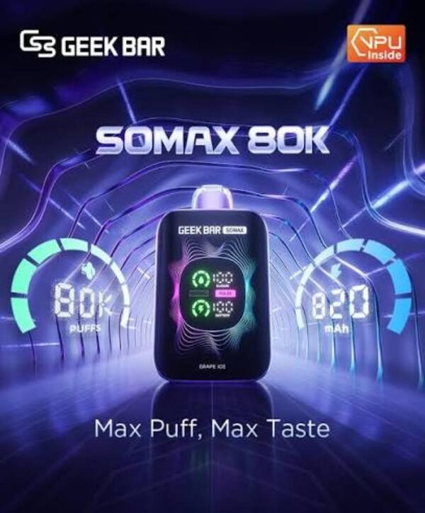 سحبة جيك بار سوماكس 80K جهاز فيب جاهز من Geek Bar سحبة جيك بار سوماكس 80K جهاز فيب جاهز من Geek Bar