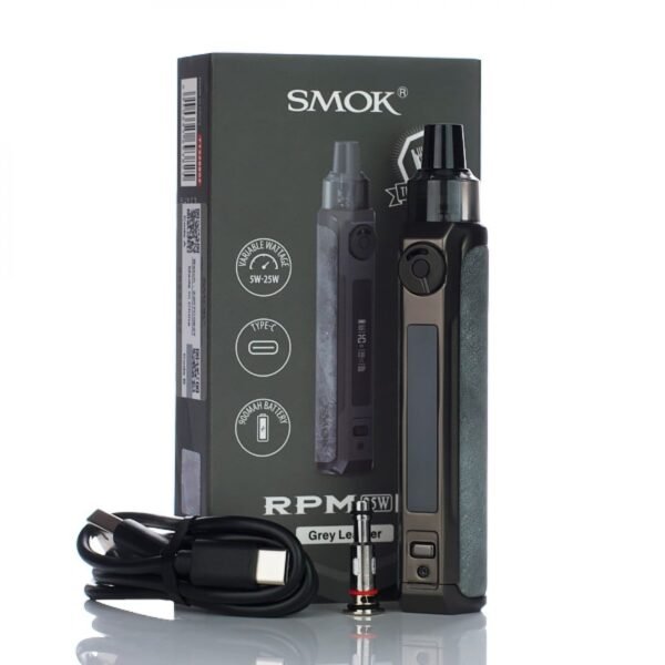 سحبة سموك ار بي ام 25 SMOK RPM 25W Pod بغطاء جلد بني وشاشة صغيرة سحبة سموك ار بي ام 25 SMOK RPM 25W Pod بغطاء جلد بني وشاشة صغيرة