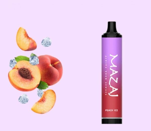 سحبة مزاج 5000 موشة بنكهة خوخ بارد Peach Ice مع إضاءة الجهاز