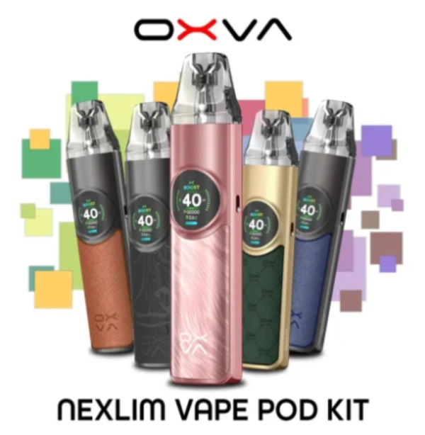 سحبة نيكسلم من اوكسفا OXVA NeXLIM Kit 40W بلون أسود وذهبي مع شاشة ملونة