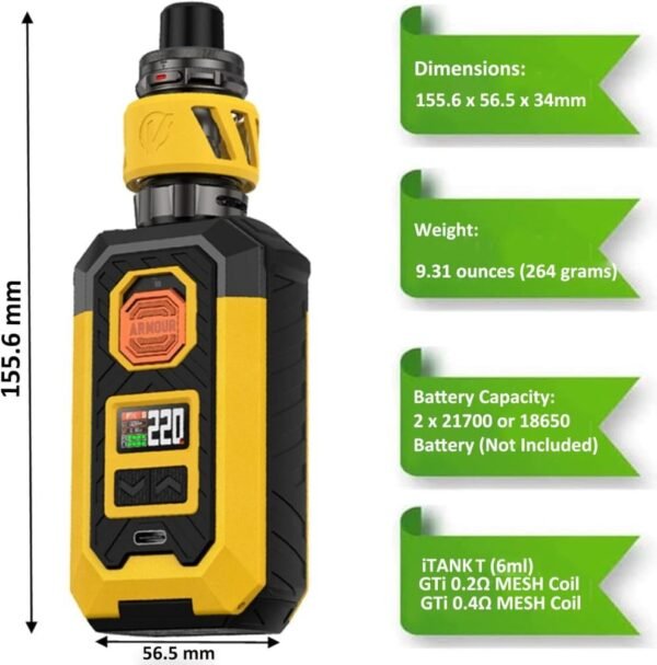 صورة شيشة فابريسو ارمور ماكس 220 واط Vaporesso Armour Max