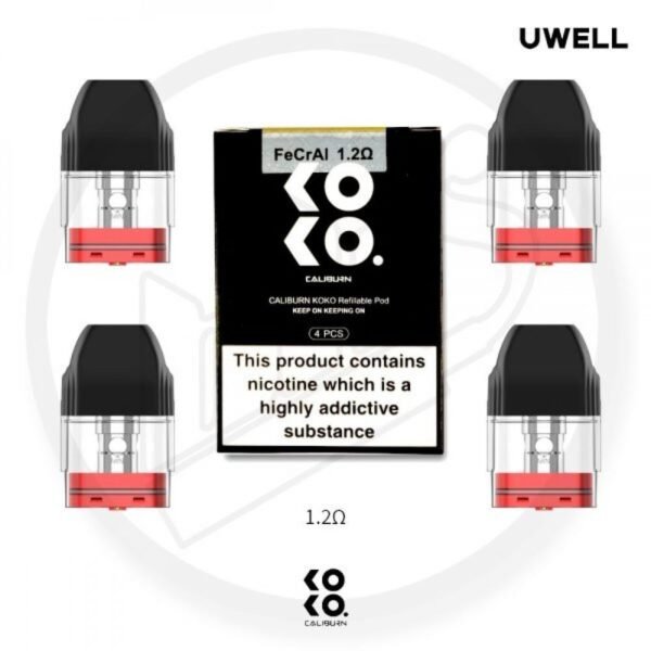 عبوة بودات يو ويل كوكو Uwell Caliburn Koko Pod تحتوي 4 بودات بمقاومة 1.2 أوم