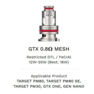 عبوة كويلات فابريسو GTX ميش بمقاومة 0.8 أوم لجهاز GTX ONE عبوة كويلات فابريسو GTX ميش بمقاومة 0.8 أوم لجهاز GTX ONE