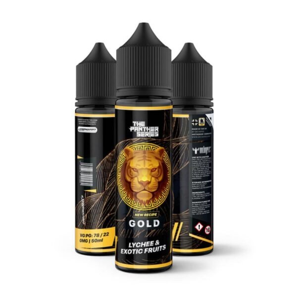 عبوة نكهة جولد بانثر ليتشي بدون نيكوتين Gold Panther Lychee 0MG من دكتور فيب حجم 60 مل عبوة نكهة جولد بانثر ليتشي بدون نيكوتين Gold Panther Lychee 0MG من دكتور فيب حجم 60 مل