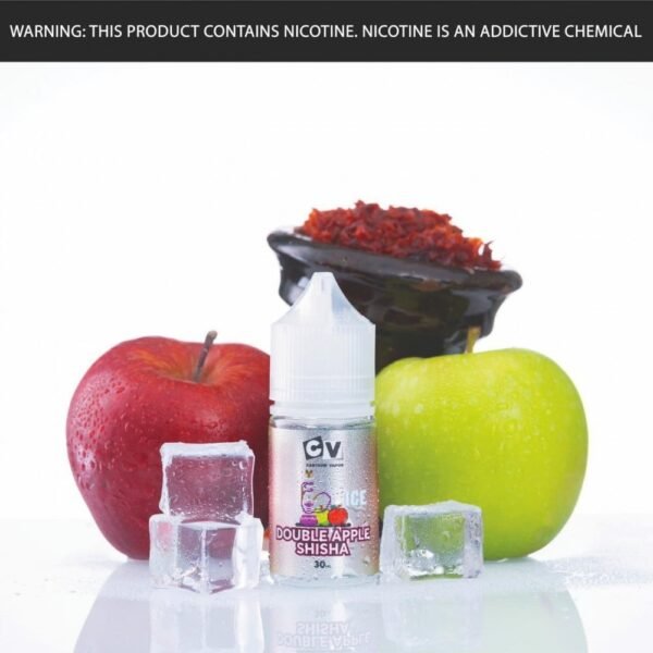 عبوة نكهة سولت شيشة التفاحتين بارد CV Double Apple ICE سعة 30 مل عبوة نكهة سولت شيشة التفاحتين بارد CV Double Apple ICE سعة 30 مل