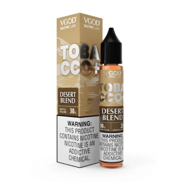 عبوة نكهة سولت فيقود ديزرت بليند VGOD Tobacco Plus Desert Blend سعة 30 مل عبوة نكهة سولت فيقود ديزرت بليند VGOD Tobacco Plus Desert Blend سعة 30 مل